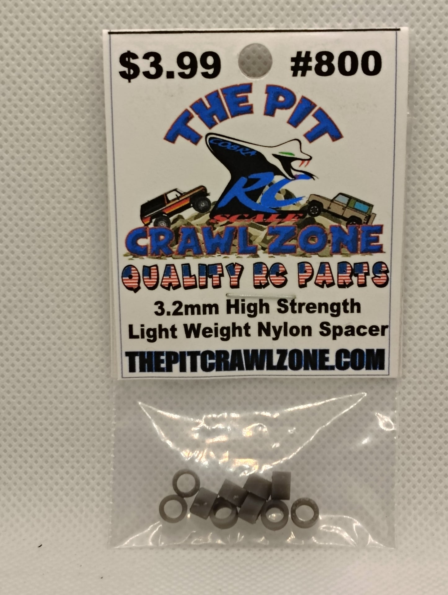 800 3.2mm High Strength Light Weight Nylon Spacer