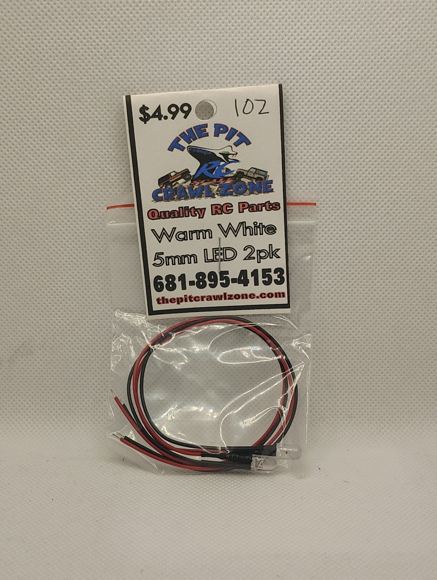 102 Warm White L.E.D. 5mm