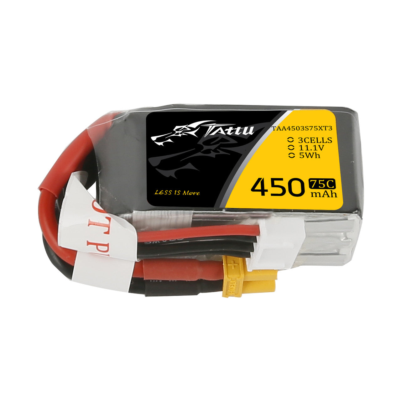 Tattu 3S 450mAh 75C 11.1V Lipo Battery Pack with XT30 Plug